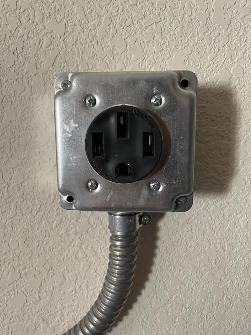 NEMA 14-50 outlet installed for Electrical Panel Upgrade in Willoughby