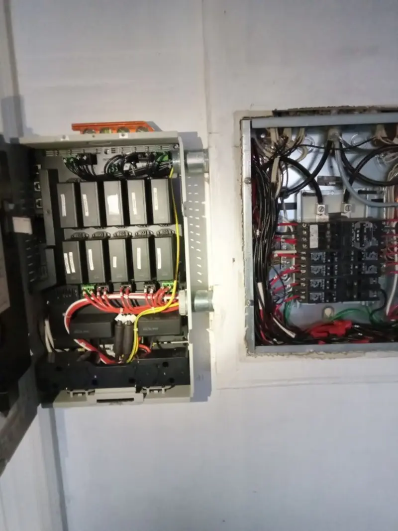 Electrical panel upgrade completed for Security Camera Wiring in Willoughby